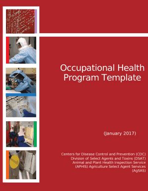 occupational health program template.